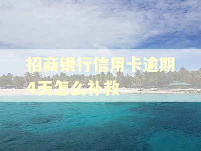 招商银行信用卡逾期4天怎么补救