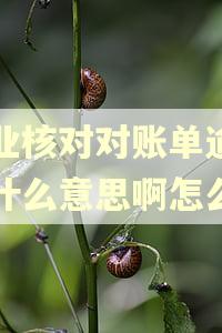 企业核对对账单逾期是什么意思啊怎么查