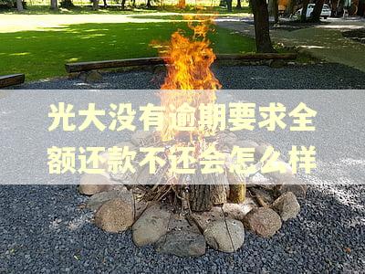 光大没有逾期要求全额还款不还会怎么样