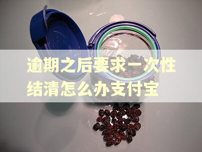 逾期之后要求一次性结清怎么办支付宝 逾期之后要求一次性结清怎么办支付宝