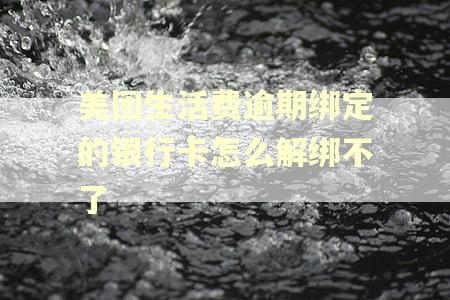 美团生活费逾期绑定的银行卡怎么解绑不了