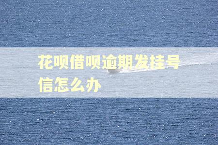 花呗借呗逾期发挂号信怎么办