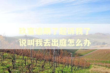 玖富逾期了起诉我了说叫我去出庭怎么办