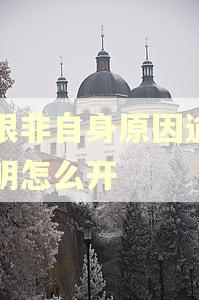 中银非自身原因逾期证明怎么开