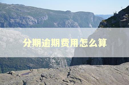 分期逾期费用怎么算 分期逾期费用怎么算