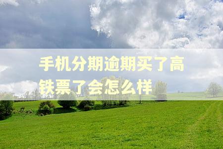 手机分期逾期买了高铁票了会怎么样