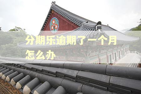 分期乐逾期了一个月怎么办