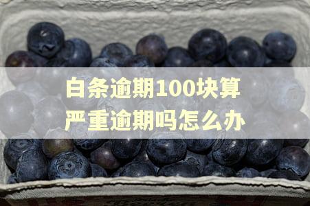 白条逾期100块算严重逾期吗怎么办 白条逾期100块算严重逾期吗怎么办