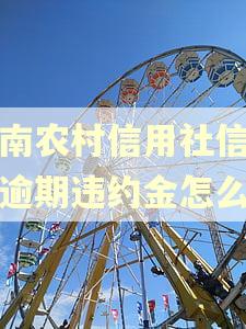 云南农村信用社信用卡逾期违约金怎么收