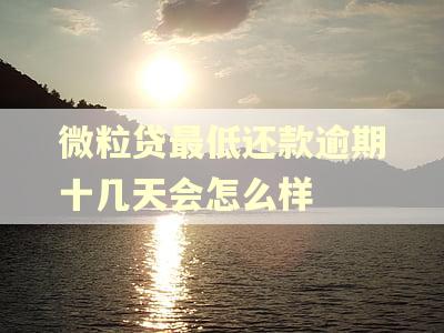 微粒贷最低还款逾期十几天会怎么样