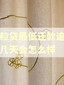 微粒贷最低还款逾期十几天会怎么样