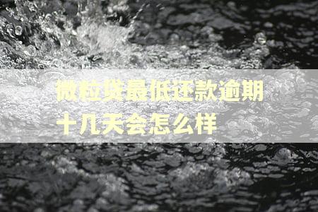 微粒贷最低还款逾期十几天会怎么样