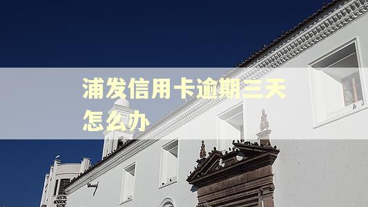 浦发信用卡逾期三天怎么办 浦发信用卡逾期三天怎么办