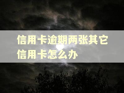 信用卡逾期两张其它信用卡怎么办