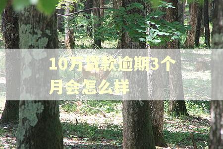 10万贷款逾期3个月会怎么样 10万贷款逾期3个月会怎么样