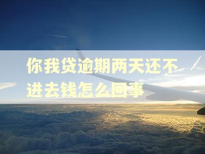 你我贷逾期两天还不进去钱怎么回事