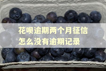 花呗逾期两个月征信怎么没有逾期记录