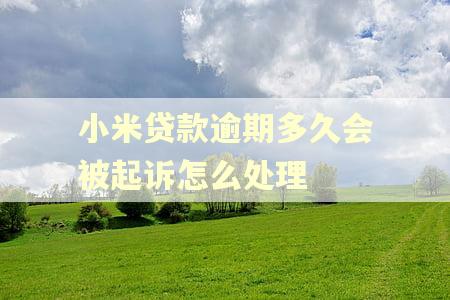小米贷款逾期多久会被起诉怎么处理 小米贷款逾期多久会被起诉怎么处理