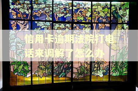 信用卡逾期法院打电话来调解了怎么办 信用卡逾期法院打电话来调解了怎么办