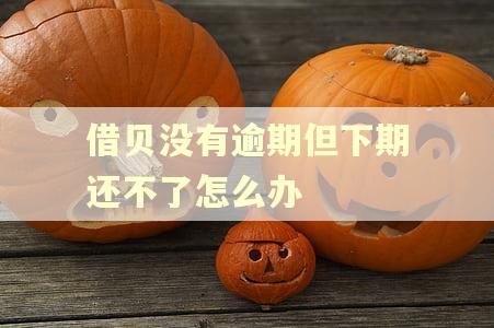 借贝没有逾期但下期还不了怎么办