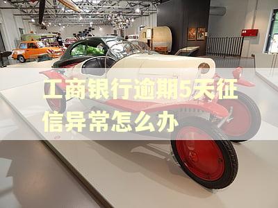 工商银行逾期5天征信异常怎么办