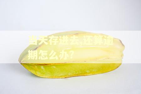 当天存进去,还算逾期怎么办?