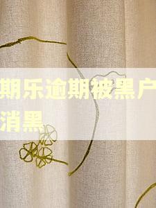 分期乐逾期被黑户怎么消黑