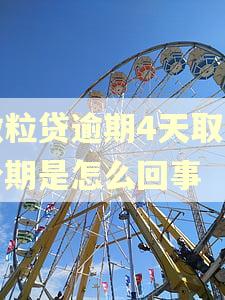 微粒贷逾期4天取消分期是怎么回事