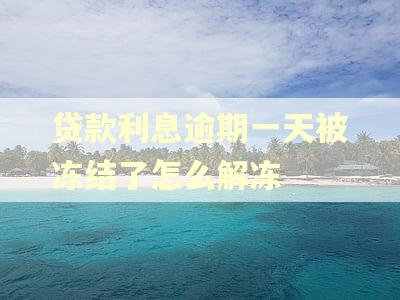 贷款利息逾期一天被冻结了怎么解冻