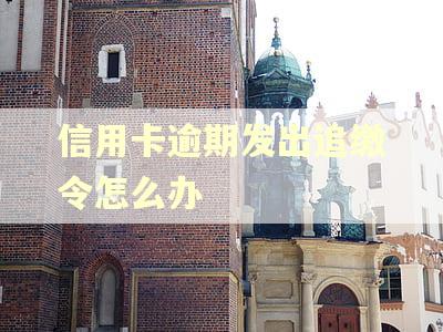 信用卡逾期发出追缴令怎么办 信用卡逾期发出追缴令怎么办
