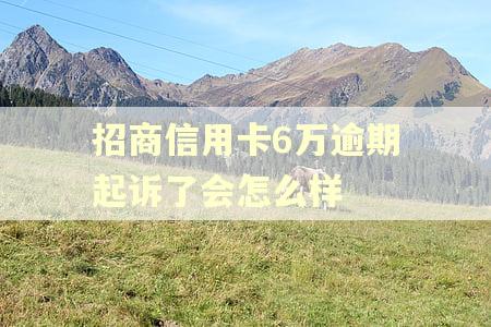招商信用卡6万逾期起诉了会怎么样
