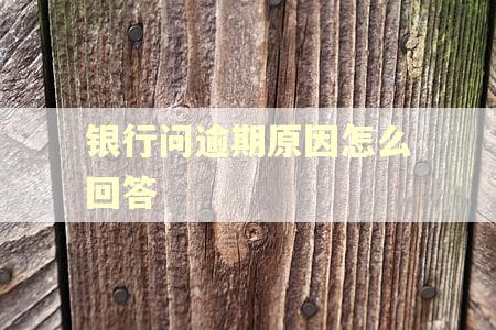 银行问逾期原因怎么回答