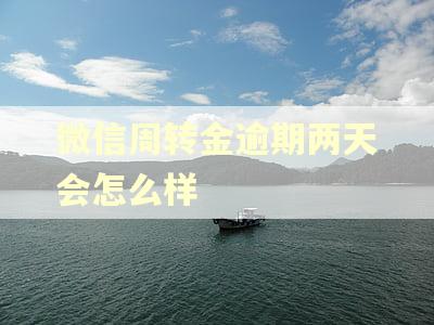 微信周转金逾期两天会怎么样