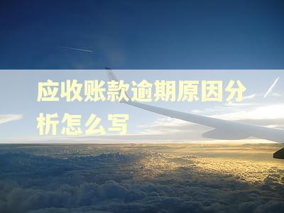 应收账款逾期原因分析怎么写