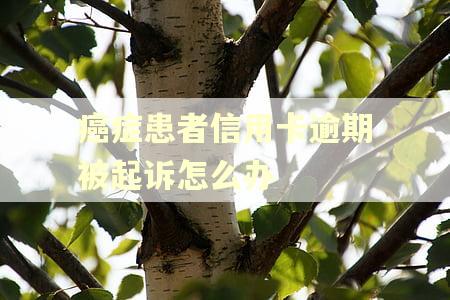 癌症患者信用卡逾期被起诉怎么办