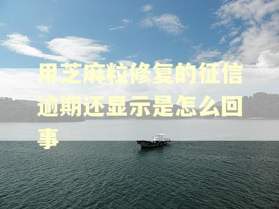 用芝麻粒修复的征信逾期还显示是怎么回事 用芝麻粒修复的征信逾期还显示是怎么回事