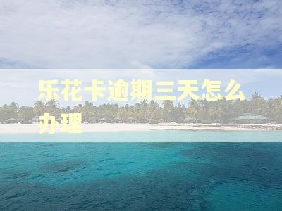 乐花卡逾期三天怎么办理