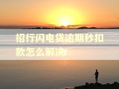 招行闪电贷逾期秒扣款怎么解决 招行闪电贷逾期秒扣款怎么解决