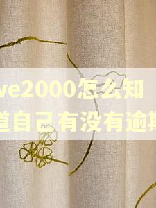 we2000怎么知道自己有没有逾期