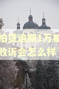 拍拍贷逾期1万被起诉败诉会怎么样