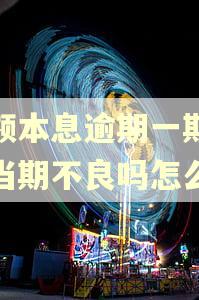 等额本息逾期一期计入当期不良吗怎么办