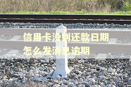 信用卡没到还款日期怎么发消息逾期