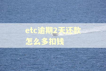 etc逾期2天还款怎么多扣钱 etc逾期2天还款怎么多扣钱