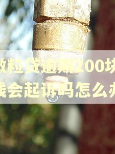 微粒贷逾期200块钱会起诉吗怎么办