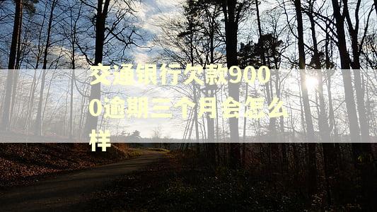 交通银行欠款9000逾期三个月会怎么样