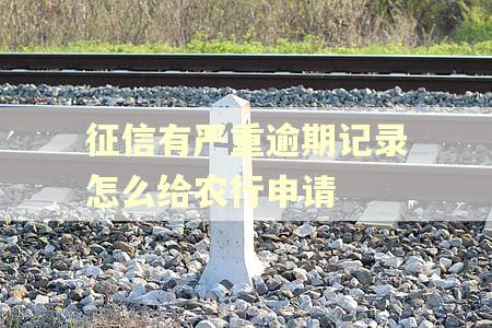 征信有严重逾期记录怎么给农行申请 征信有严重逾期记录怎么给农行申请