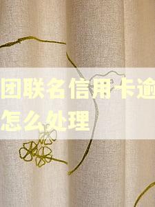 美团联名信用卡逾期了怎么处理