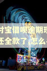 支付宝借呗逾期现在要还全款了,怎么办 支付宝借呗逾期现在要还全款了,怎么办
