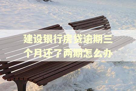 建设银行房贷逾期三个月还了两期怎么办