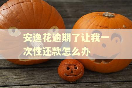 安逸花逾期了让我一次性还款怎么办 安逸花逾期了让我一次性还款怎么办